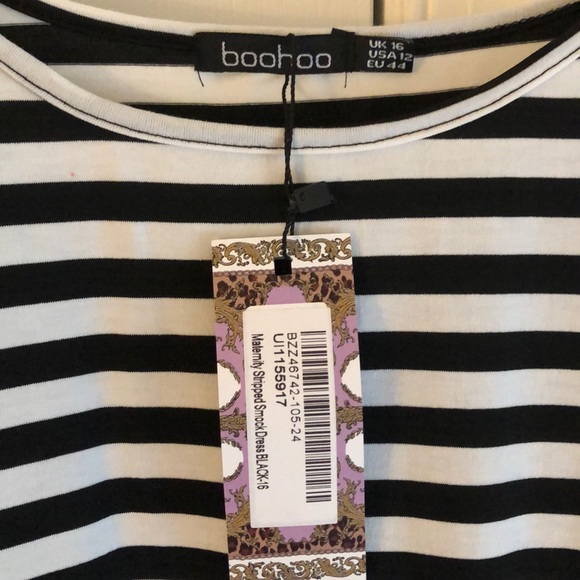 Boohoo striped maternity dress - Picture 3 of 3